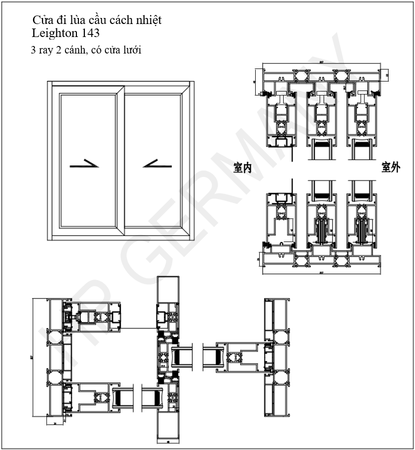 Cửa Đi Lùa Cách Nhiệt