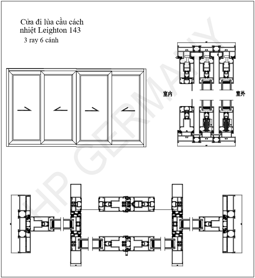 Cửa Đi Lùa Cách Nhiệt